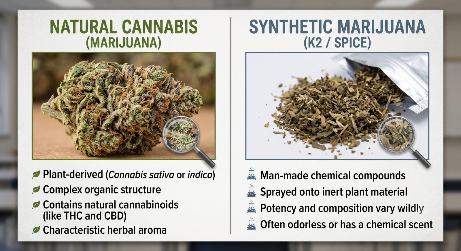 The Great Debate: Natural vs. Synthetic Marijuana Explained - cannabis education article cover